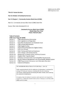 Community Services Block Grant (CSBG) State Plan FY23