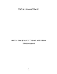 Temporary Assistance for Needy Families (TANF) State Plan 2023